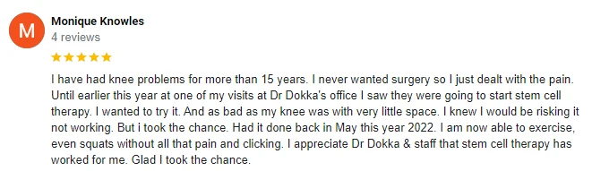 Stem Cell Therapy Clearwater FL Testimonial Monique K